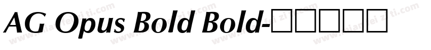 AG Opus Bold Bold字体转换